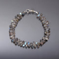 Fancy Drop Shape Bracelet Studded With Natural Blue Fire Labradorite Gemstone