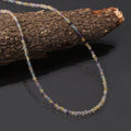 Natural Fluorite Gemstone Necklace - Beautifully Handcrafted Fluorite Faceted cut round Beads