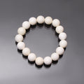 Genuine White Opal Beaded Bracelet, Smooth Round White Gemstone Bracelet-Stretch Bracelet-Adjustable Bracelet-Gifts Ideas