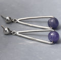 Geometric Triangulum Silver Earring