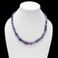 Gorgeous Tanzanite Smooth Nuggets Beaded Necklace