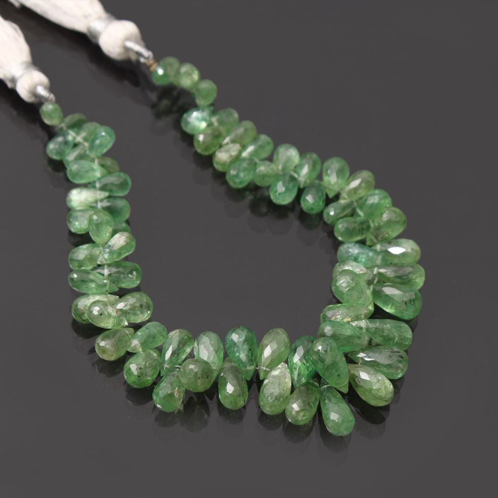 Green Kyanite Faceted Beads GemsRush