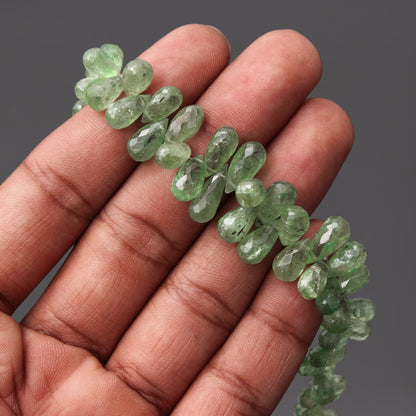 Green Kyanite Faceted Beads GemsRush