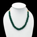 Green Onyx Hand Woven Tiny Beads Necklace - Looks Gorgeous Pearl Chain Necklace