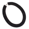 Natural Black Spinel Handwoven Necklace  20 Inch Crafted by Skilled Artisans