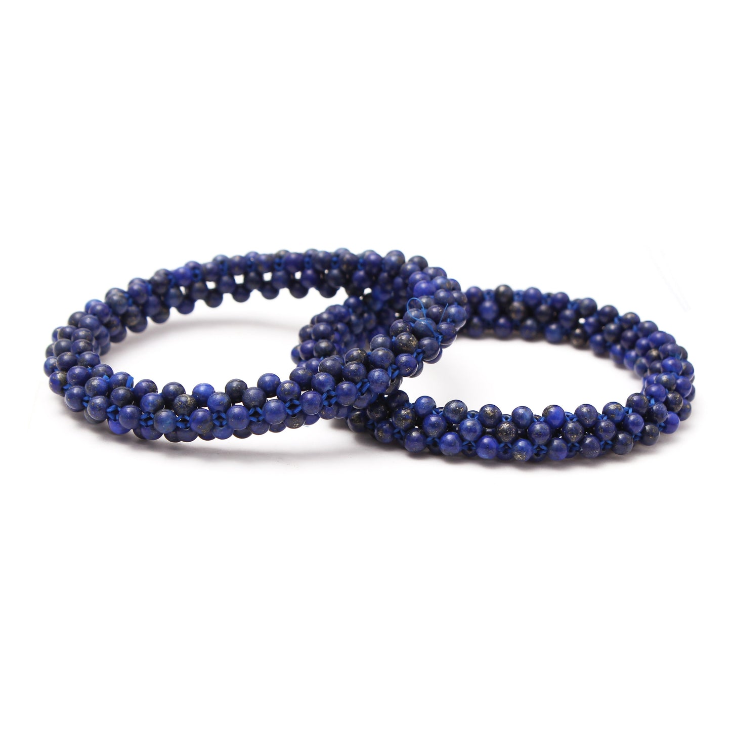 Hand woven Lapis Lazuli Gemstone Bracelet - 6 Inch GemsRush