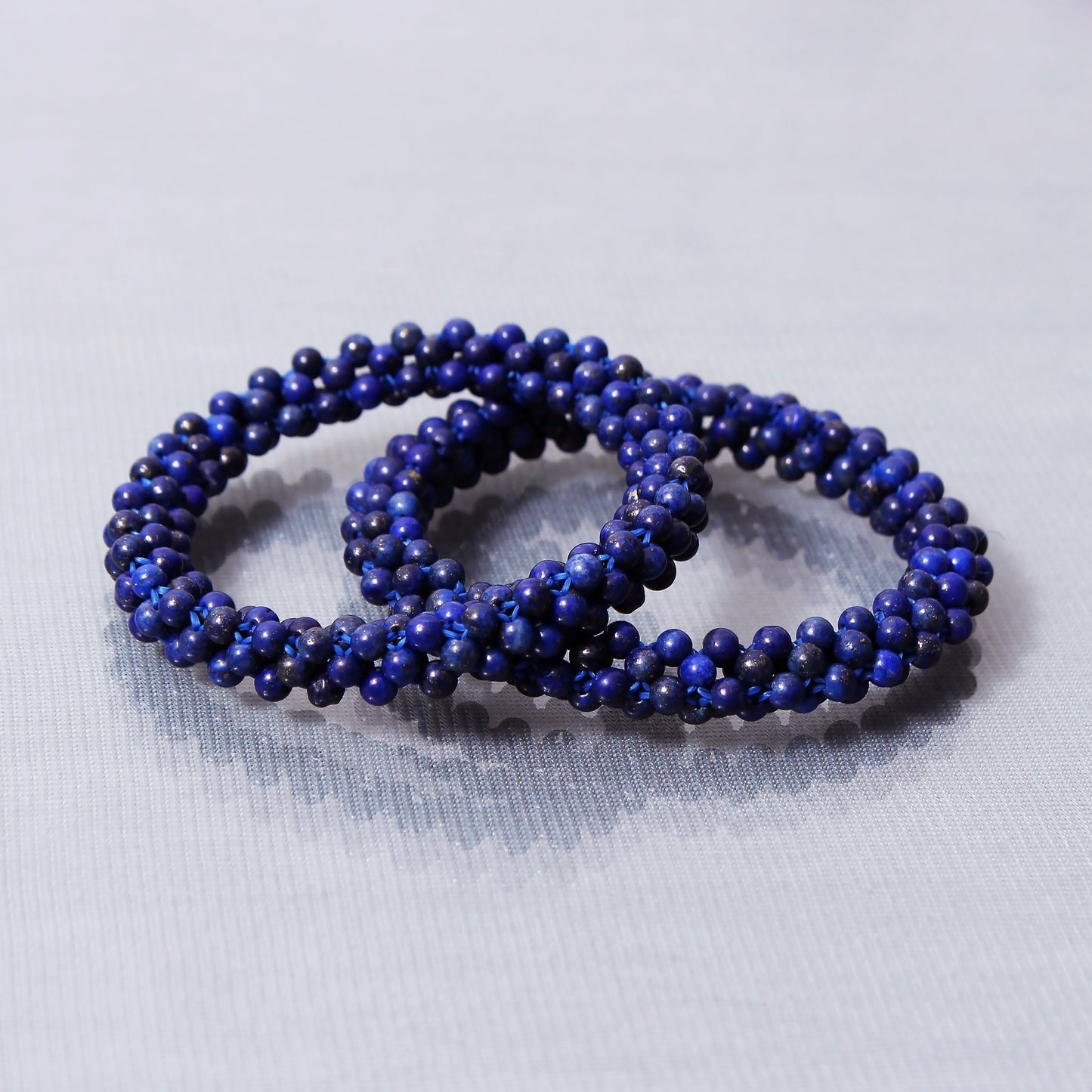 Hand woven Lapis Lazuli Gemstone Bracelet - 6 Inch GemsRush