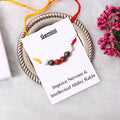 Handmade Gemini Dora Rakhi - Handcrafted with Multi Gemstones
