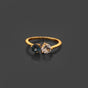Dazzling Sterling Silver 9US Ring with Blue Topaz and White Zircon Stones | CZ Ring