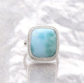 Larimar Ring ( Valentines Day Gift )