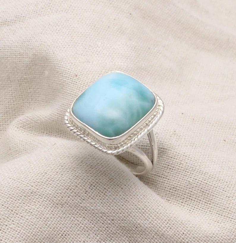 Larimar Ring ( Valentines Day Gift ) GemsRush