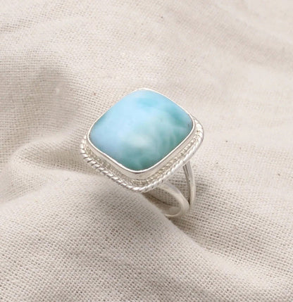 Larimar Ring ( Valentines Day Gift ) GemsRush