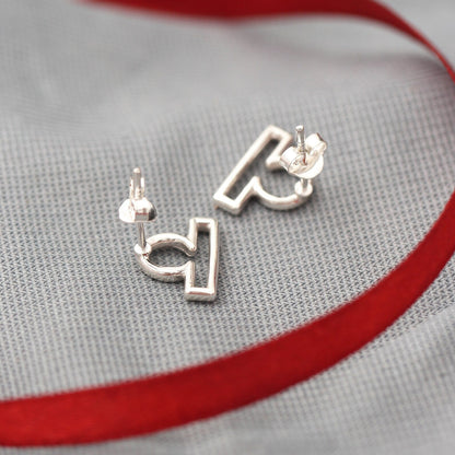 Libra Zodiac Silver Stud Earring GemsRush