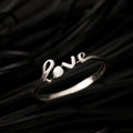 Love Engraved Silver Ring Impressive Gift Her