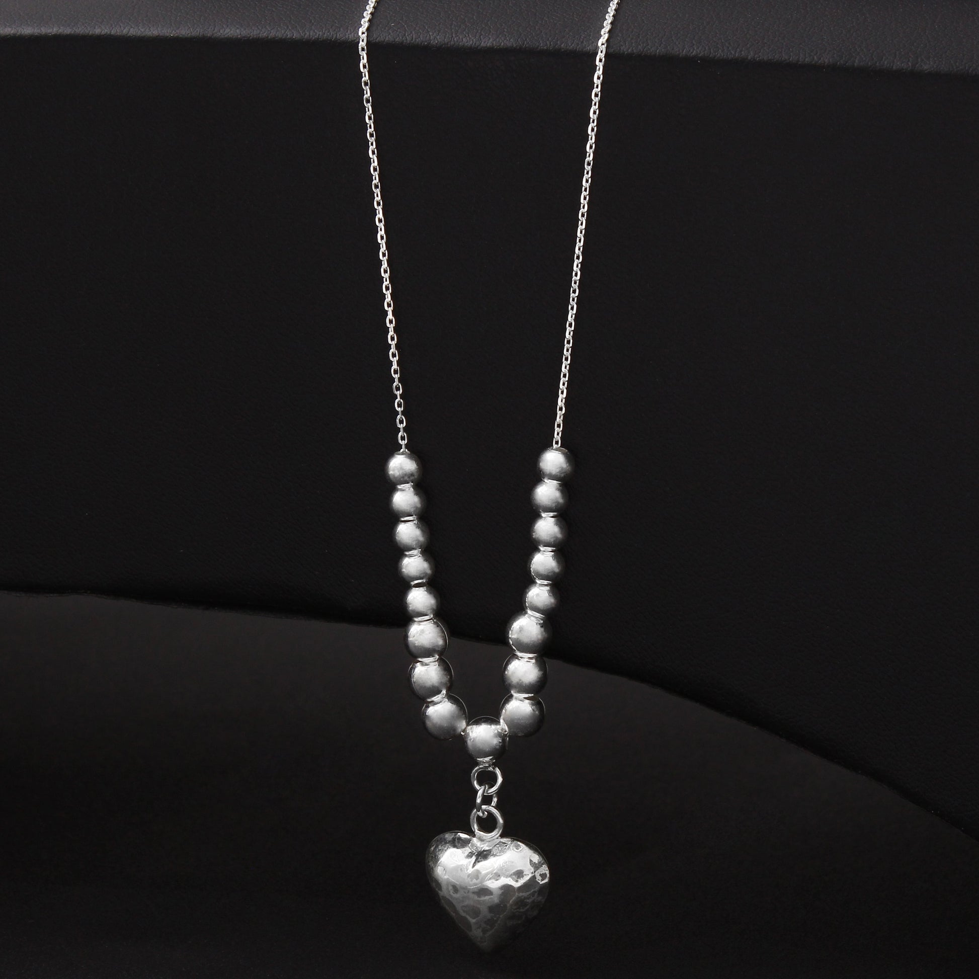 Love Puffy Heart Hemmer Necklace GemsRush