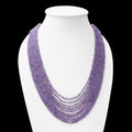 Luxurious 10-Layered Tanzanite Gemstone Necklace