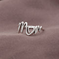 MOM Letter Silver Ring