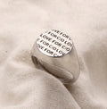 For Love Ring - Men's Signet Silver Ring ( 9 1/2 Us Ring Size )