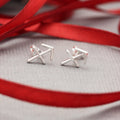 Minimalist Sagittarius Plain Silver Stud Earring