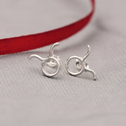 Minimalist Taurus Stud Earring, Zodiac Gift GemsRush