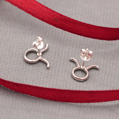 Minimalist Taurus Stud Earring, Zodiac Gift GemsRush