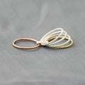 Multi Layer 5 Band Silver Ring