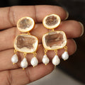 Multi Quartz Gemstone Silver Earring ( Choose Fev. Gemstone )
