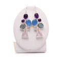 Elegant Natural Multi Stone Dangle Earrings – Sterling Silver Boho Chic Jewelry