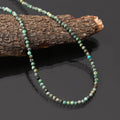 Natural African Turquoise Beaded Necklace, Micro faceted round beads necklace, Gift For Women.