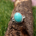 Natural Amazonite Gemstone Silver Ring