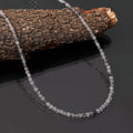 Natural Black Rutilated Quartz Micro Faceted Round Beads Necklace