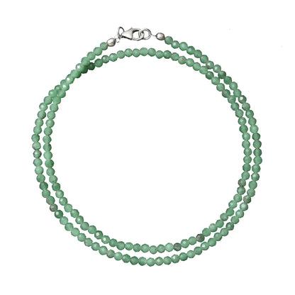 Natural Chrysoprase Beaded Necklace-Chrysoprase Minimalist Necklace, Shaded Green Chrysoprase Necklace GemsRush