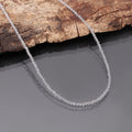 Natural Crystal Quartz Micro Faceted 2mm Beads Necklace
