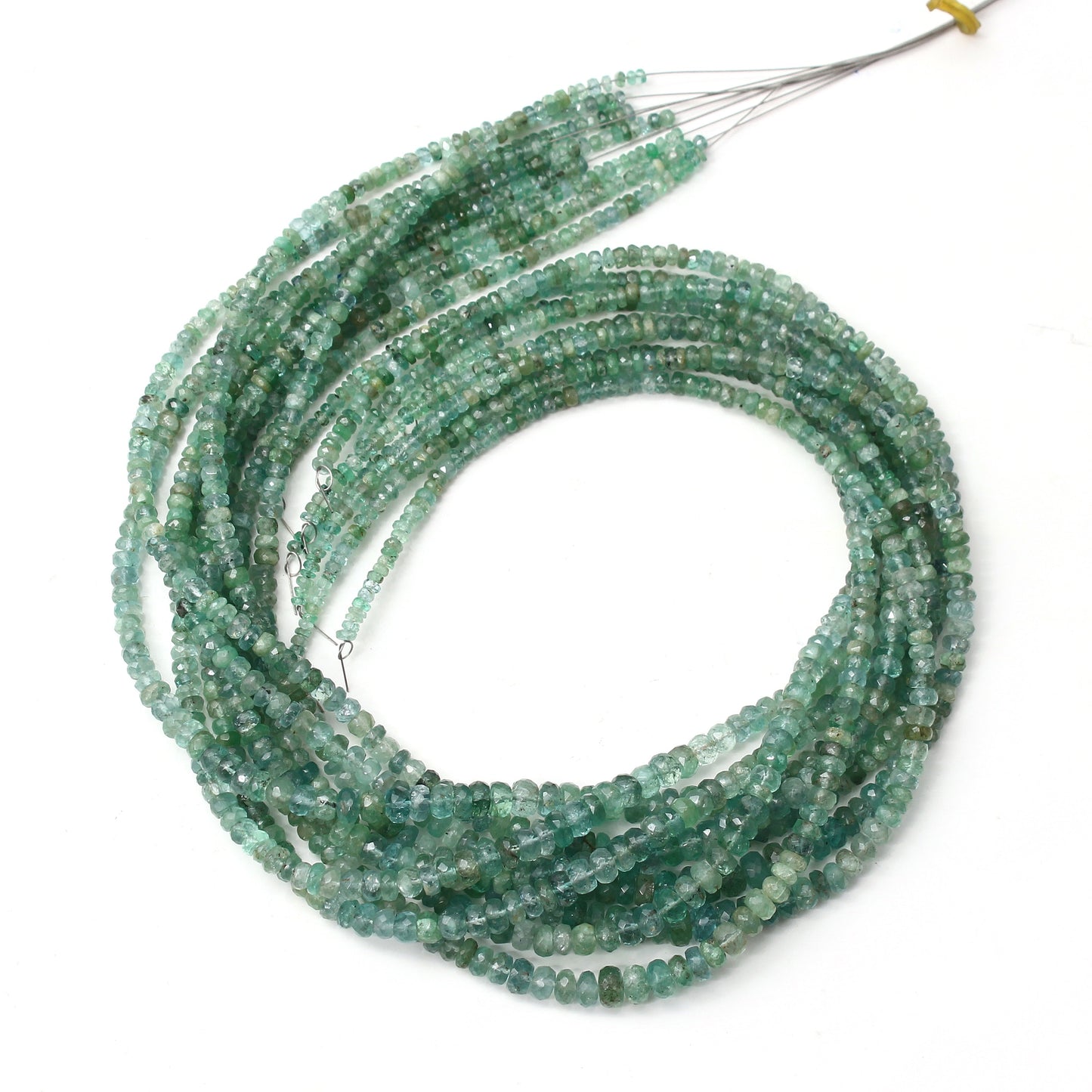 Natural Emerald Faceted Beads Necklace , Gift For Women . GemsRush