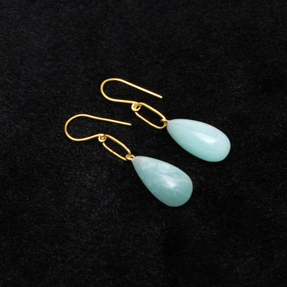 Natural Gemstone Drop Dangle Gold Plated Earring GemsRush