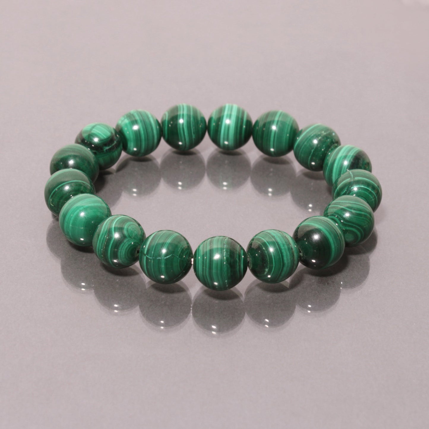 Natural Malachite Gemstone Stretch Bracelet GemsRush