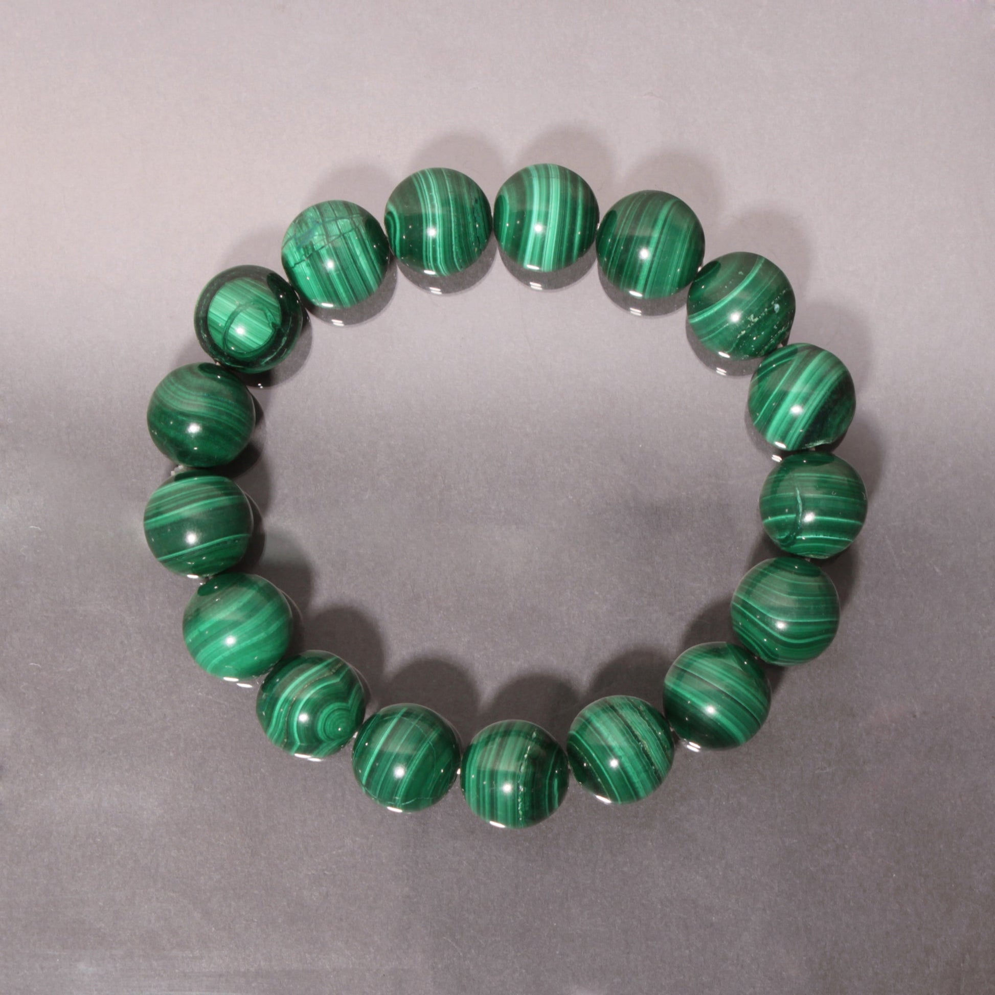 Natural Malachite Gemstone Stretch Bracelet GemsRush