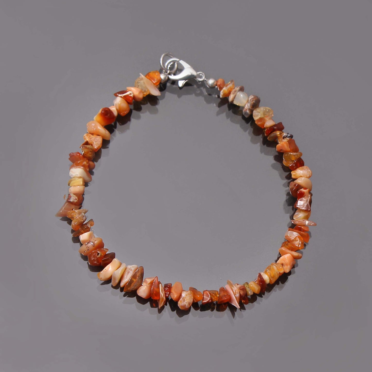 Natural Mexican Fire Opal Fancy Silver Bracelet GemsRush