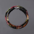Sparkling October Birthstone Necklace: Natural Multi Tourmaline Necklace for Mom