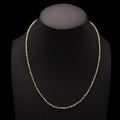 Natural Peridot Beads Necklace, Peridot Micro Faceted Round Beads Necklace, Women's, Gift Necklace