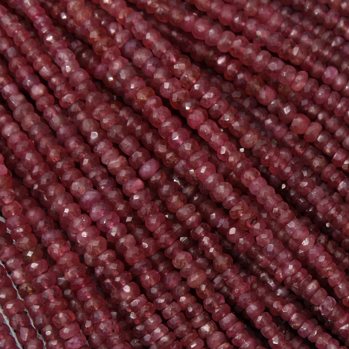 Natural RUBY Beads Strand  Roundel Gemstone GemsRush