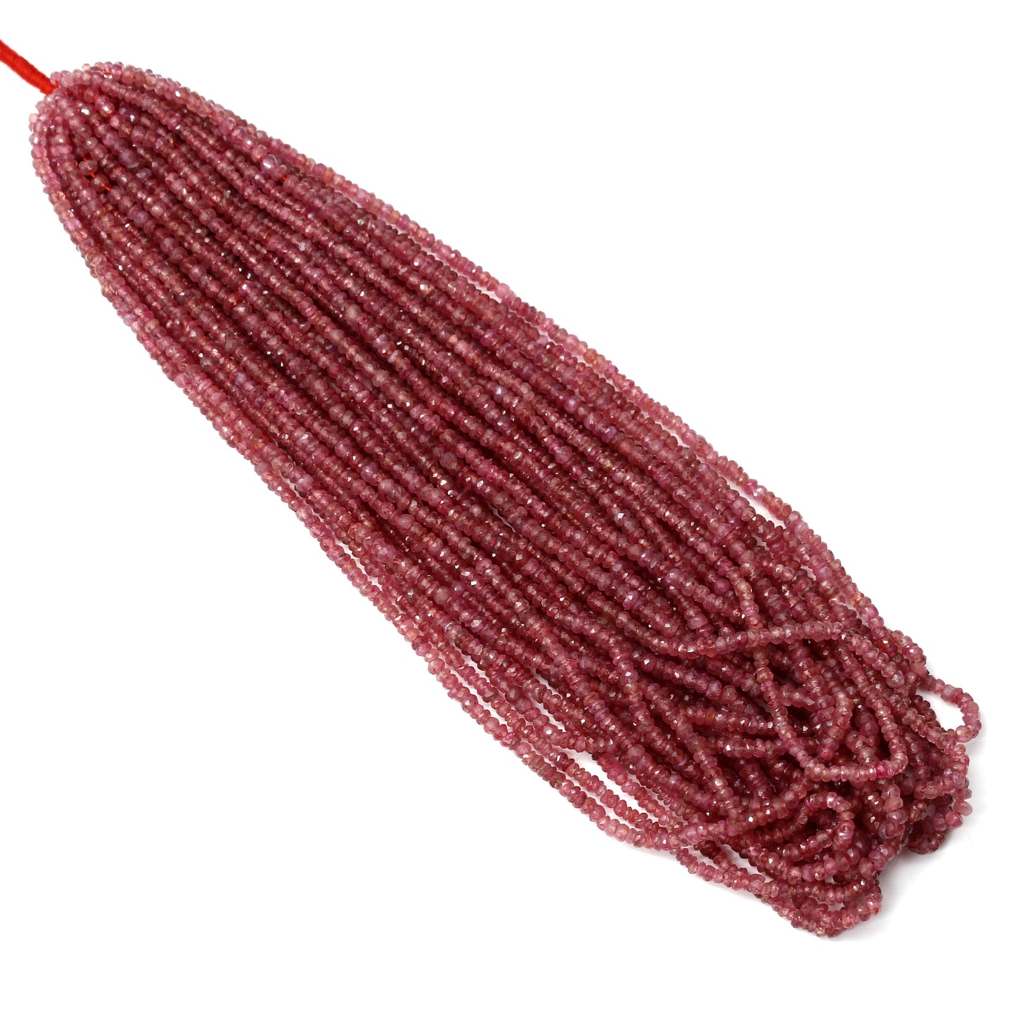 Natural Ruby Faceted Rondelle Loose Beads GemsRush