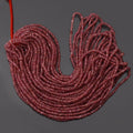 Natural Ruby Faceted Rondelle Loose Beads,1 strand