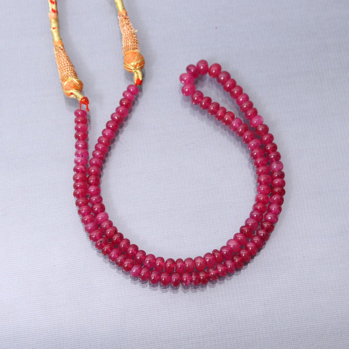 Natural Ruby Sarafa Necklace For Women Made With Rondelle Smooth High Quality Beads GemsRush