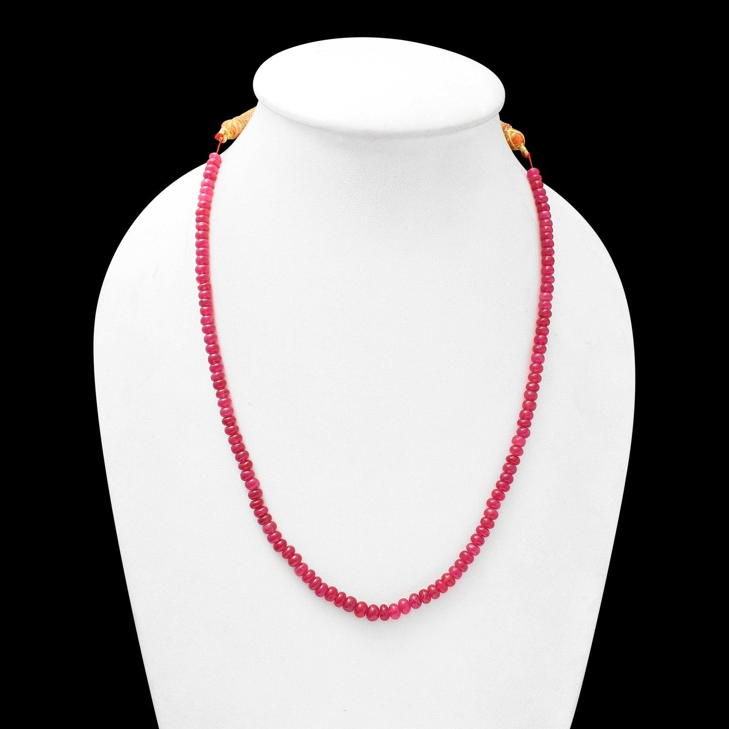 Natural Ruby Sarafa Necklace For Women Made With Rondelle Smooth High Quality Beads GemsRush