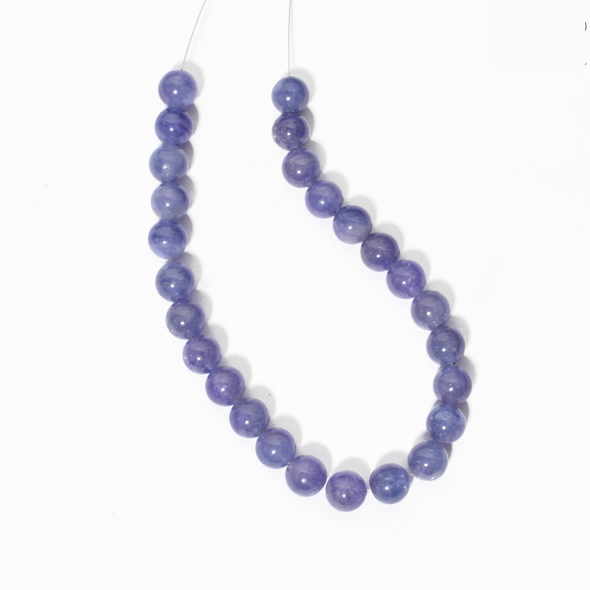 Natural Tanzanite Round Beads 8 mm, AAA Tanzanite Gemstone Bead Strand 8 Inches GemsRush