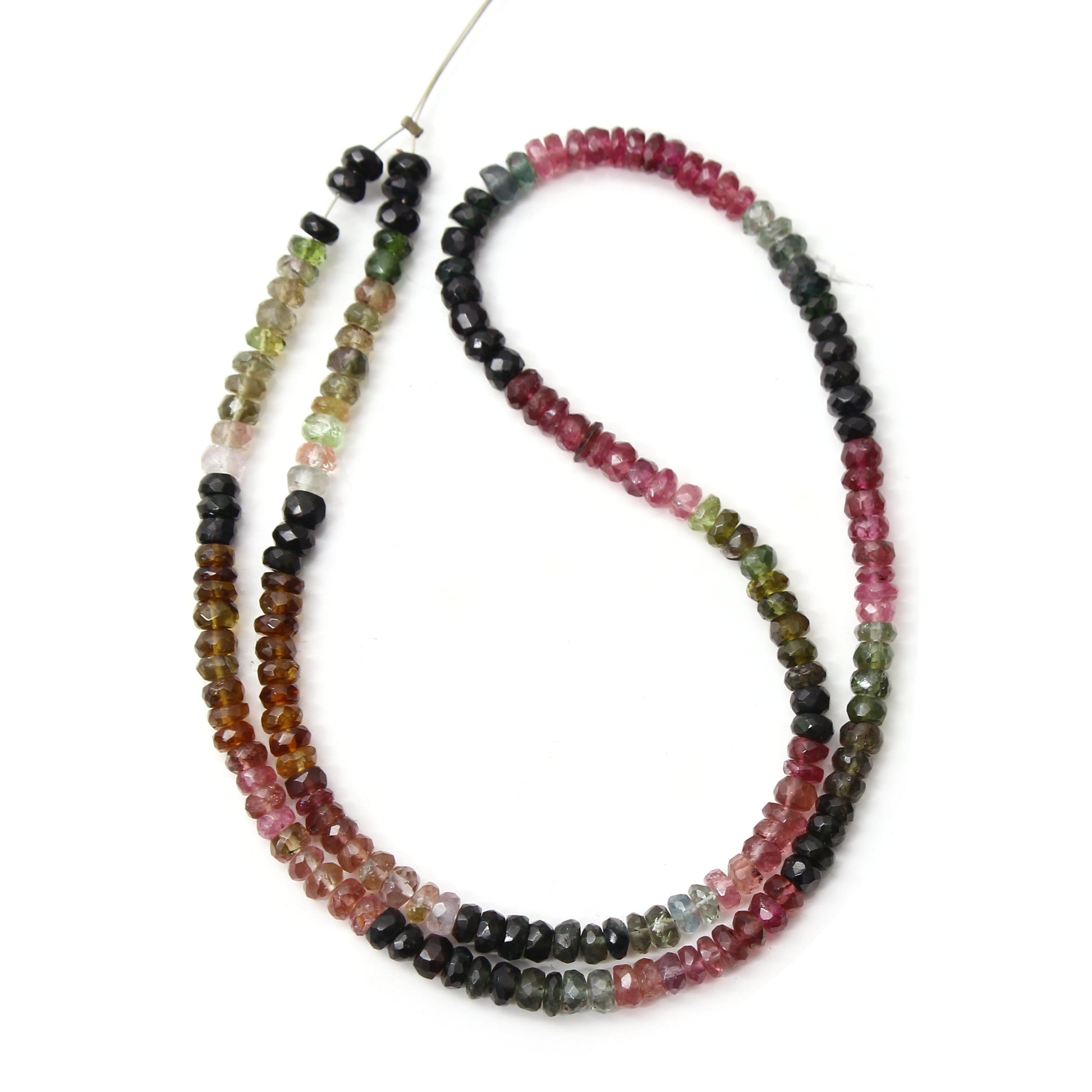 Natural Watermelon TOURMALINE Rondelle Beads GemsRush