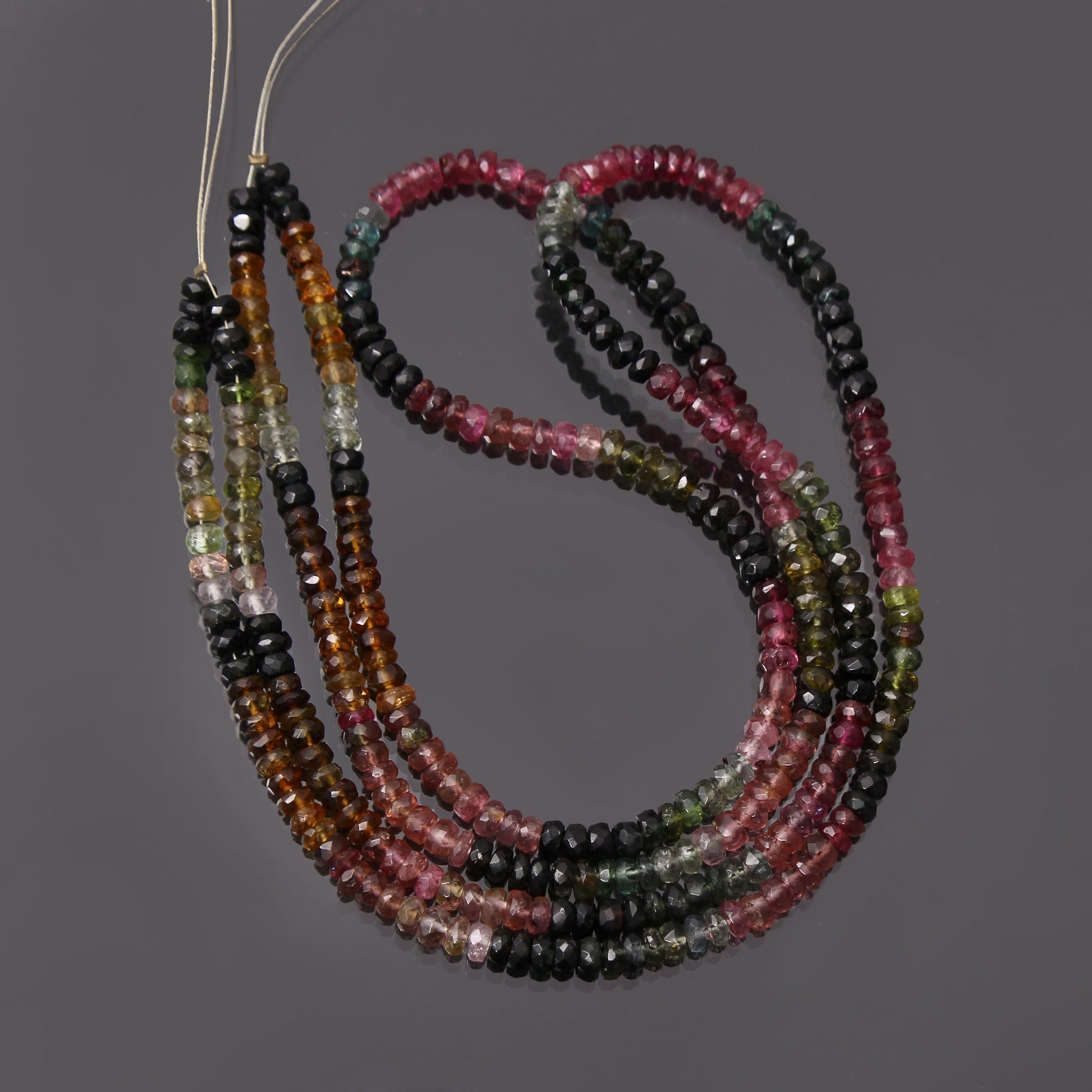 Natural Watermelon TOURMALINE Rondelle Beads GemsRush