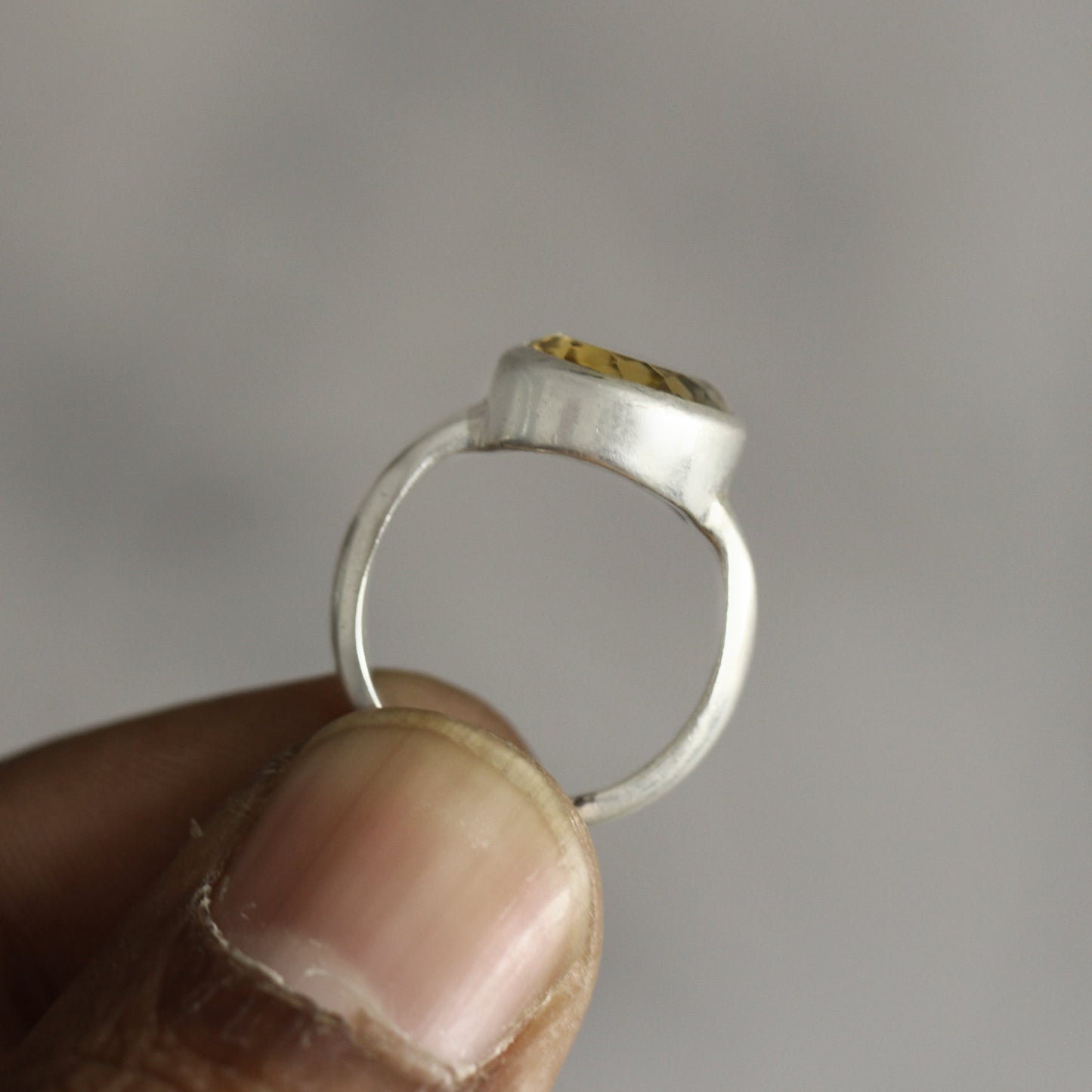 Oval Cut Citrine Ring ( 5 1/2 Us Ring Size ) GemsRush