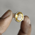 925 Sterling Silver Natural Oval Cut Citrine Ring – Yellow Gemstone Jewelry for Abundance & Joy
